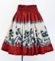 Hula Blouse & Pa'u Set-Up with Red Ginger & Strelitzia Print / Luxury Collection / J3096rd