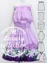Hula Blouse & Pa'u Set-Up with Tiare & Kahiko Print / Luxury Collection / J3097pi