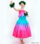 Hula Blouse & Pa'u Set-Up / Luxury Collection / Blue & Pink / J3098blpi