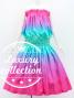 Hula Blouse & Pa'u Set-Up / Luxury Collection / Blue & Pink / J3098blpi