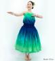 Hula Blouse & Pa'u Set-Up / Luxury Collection / Deep Blue & Light Green / J3098dbllgr