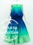 Hula Blouse & Pa'u Set-Up / Luxury Collection / Deep Blue & Light Green / J3098dbllgr