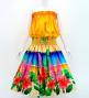 Hula Shantung Tube Top & Pa'u Set-Up with Hibiscus Print / Luxury Collection / J3099-1