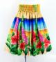 Hula Shantung Tube Top & Pa'u Set-Up with Hibiscus Print / Luxury Collection / J3099-1