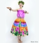 Hula Shantung Tube Top & Pa'u Set-Up with Hibiscus Print / Luxury Collection / J3099-3