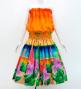 Hula Shantung Tube Top & Pa'u Set-Up with Hibiscus Print / Luxury Collection / J3099-4