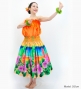 Hula Shantung Tube Top & Pa'u Set-Up with Hibiscus Print / Luxury Collection / J3099-4