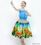 Hula Shantung Tube Top & Pa'u Set-Up with Hibiscus Print / Luxury Collection / J3099-7