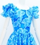 Hula Midi Dress with Hibiscus Print / Luxury Collection / Blue & Light Blue / J3100bllbl