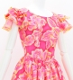 Hula Midi Dress with Hibiscus Print / Luxury Collection / Pink & Yellow / J3100piye
