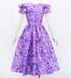 Hula Midi Dress with Hibiscus Print / Luxury Collection / Purple & Pink / J3100pupi