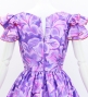 Hula Midi Dress with Hibiscus Print / Luxury Collection / Purple & Pink / J3100pupi