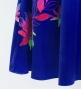 Hula One Shoulder Flare sleeve Long Dress with Velvet / Luxury Collection / Light Blue & Blue / J3102lblbl