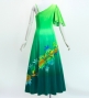 Hula One Shoulder Flare sleeve Long Dress with Velvet / Luxury Collection / Light Green & Green / J3102lgrgr