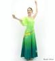 Hula One Shoulder Flare sleeve Long Dress with Velvet / Luxury Collection / Light Green & Green / J3102lgrgr