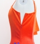 Hula One Shoulder Flare sleeve Long Dress with Velvet / Luxury Collection / Orange & Brown / J3102orbr