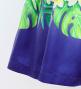 Hula Shantung Pa'u Skirt with Plumeria Lei Print / Luxury Collection / Light BL & BL / J3147lblbl