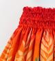 Hula Shantung Pa'u Skirt with Plumeria Lei Print / Luxury Collection / RD & BR / J3147rdbr