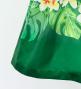 Hula Shantung Pa'u Skirt with Plumeria Lei Print / Luxury Collection / YE & GR / J3147yegr