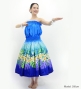 Hula Blouse & Pa'u Set-Up with Plumeria Lei Print / Luxury Collection / J3148lblbl