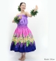 Hula Blouse & Pa'u Set-Up with Plumeria Lei Print / Luxury Collection / J3148lpunv