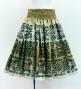 Hula Shantung Pa'u Skirt with Hawaiian Quilt Print / Luxury Collection / J3149-4