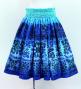 Hula Shantung Pa'u Skirt with Hawaiian Quilt Print / Luxury Collection / J3149-6