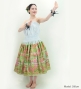 Hula Blouse & Pa'u Set-Up with Hawaiian Quilt Print / Luxury Collection / J3150-8