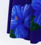 Hula Long Hibiscus Dress with Velvet / Luxury Collection / Blue & Navy/ J3151blnv