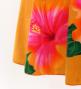 Hula Long Hibiscus Dress with Velvet / Luxury Collection / Pink & Orange / J3151pior