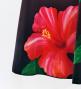 Hula Long Hibiscus Dress with Velvet / Luxury Collection / Red & Black / J3151rdbk