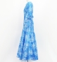 Hula Long Dress with Orchid Print / Luxury Collection / Blue / J3153bl