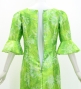 Hula Long Dress with Orchid Print / Luxury Collection / Green / J3153gr