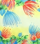 Hula Shantung Pa'u Skirt with Lehua Print / Luxury Collection / Light Blue / J3154lbl