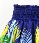 Hula Shantung Pa'u Skirt with Lehua Print / Luxury Collection / Navy / J3154nv