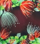 Hula Shantung Pa'u Skirt with Lehua Print / Luxury Collection / Turquoise / J3154tbl