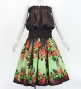 Hula Blouse & Pa'u Set-Up with Lehua Print / Luxury Collection / J3155br