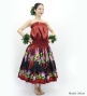 Hula Blouse & Pa'u Set-Up with Lehua Print / Luxury Collection / J3155rdbk