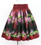 Hula Blouse & Pa'u Set-Up with Lehua Print / Luxury Collection / J3155rdbk