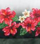 Hula Double Shantung Pa'u Skirt with Hibiscus Print / Luxury Collection / Black / J3156bk