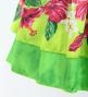 Hula Double Shantung Pa'u Skirt with Hibiscus Print / Luxury Collection / Green / J3156gr