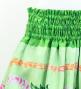 Hula Double Shantung Pa'u Skirt with Hibiscus Print / Luxury Collection / Green / J3156gr