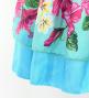 Hula Double Shantung Pa'u Skirt with Hibiscus Print / Luxury Collection / Light Blue / J3156lbl