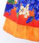 Hula Double Shantung Pa'u Skirt with Hibiscus Print / Luxury Collection / Orange / J3156or