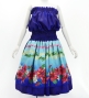 Hula Blouse &  Double Pa'u Set-Up with Hibiscus Print / Luxury Collection / J3157bl