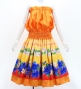 Hula Blouse &  Double Pa'u Set-Up with Hibiscus Print / Luxury Collection / J3157or