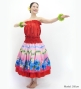 Hula Blouse &  Double Pa'u Set-Up with Hibiscus Print / Luxury Collection / J3157rd