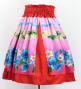 Hula Blouse &  Double Pa'u Set-Up with Hibiscus Print / Luxury Collection / J3157rd