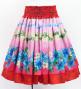 Hula Blouse &  Double Pa'u Set-Up with Hibiscus Print / Luxury Collection / J3157rd