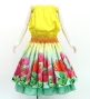 Hula Blouse & Double Pa'u Set-Up with Lehua Print / Luxury Collection / J3164-1